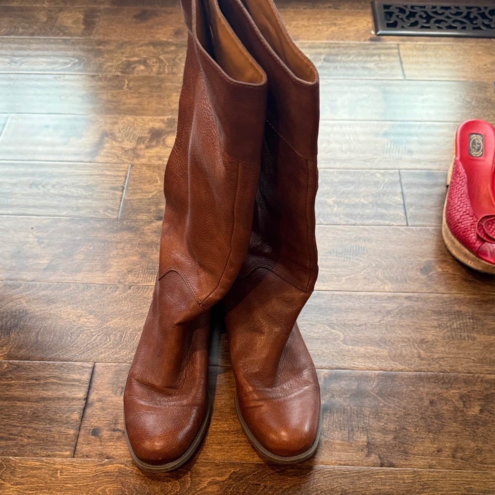 Nine West Chestnut Heeled Boots